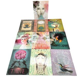 Papaya Art Decorative Magnet Set Of 10 Featuring Inspirational Artistic Designs